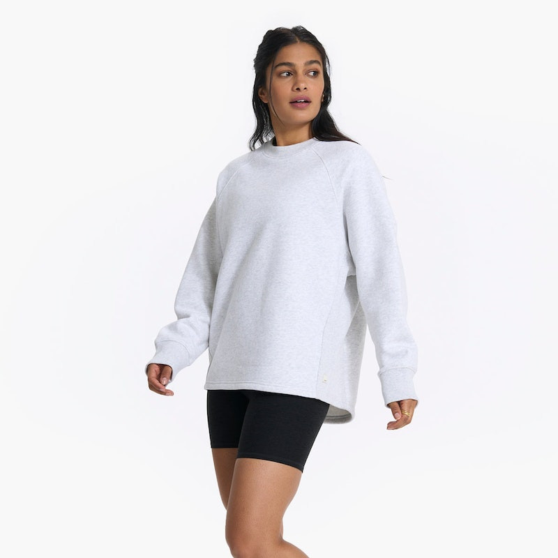 Restore Oversized Crew | Pale Grey Heather | Vuori Clothing (US & Canada)