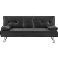 Manhattan Sofa Bed 2 Seater Faux Leather Click Clack | Debenhams UK