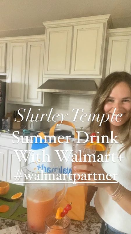 #walmartpartner Save for your next summer party! Easiest Shirley temple summer punch! Got all the ingredients delivered for free using my @walmart #walmartplus membership love it because I get free delivery ($35 order min. Restrictions apply) plus so much more. Info on recipe 
:
.
Pour in 12 ounce grenadine, 6 cups orange juice, 2 liter bottle lemon-lime soda, 2 liter ginger ale add cherries and oranges and your done! I also grabbed some garnish sticks to add Cherries on the rim ✨💕
.
#walmartpartner #walmart walmartfinds #recipes #eaterrecipe #easterdecor #easterrecipes #recipeideas #recipereels #easyrecipes #easyrecipe


#LTKSaleAlert #LTKxWalmart #LTKParties