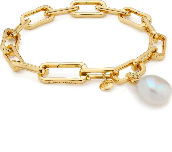 Monica Vinader Alta Capture Pearl Charm Bracelet | Nordstrom | Nordstrom