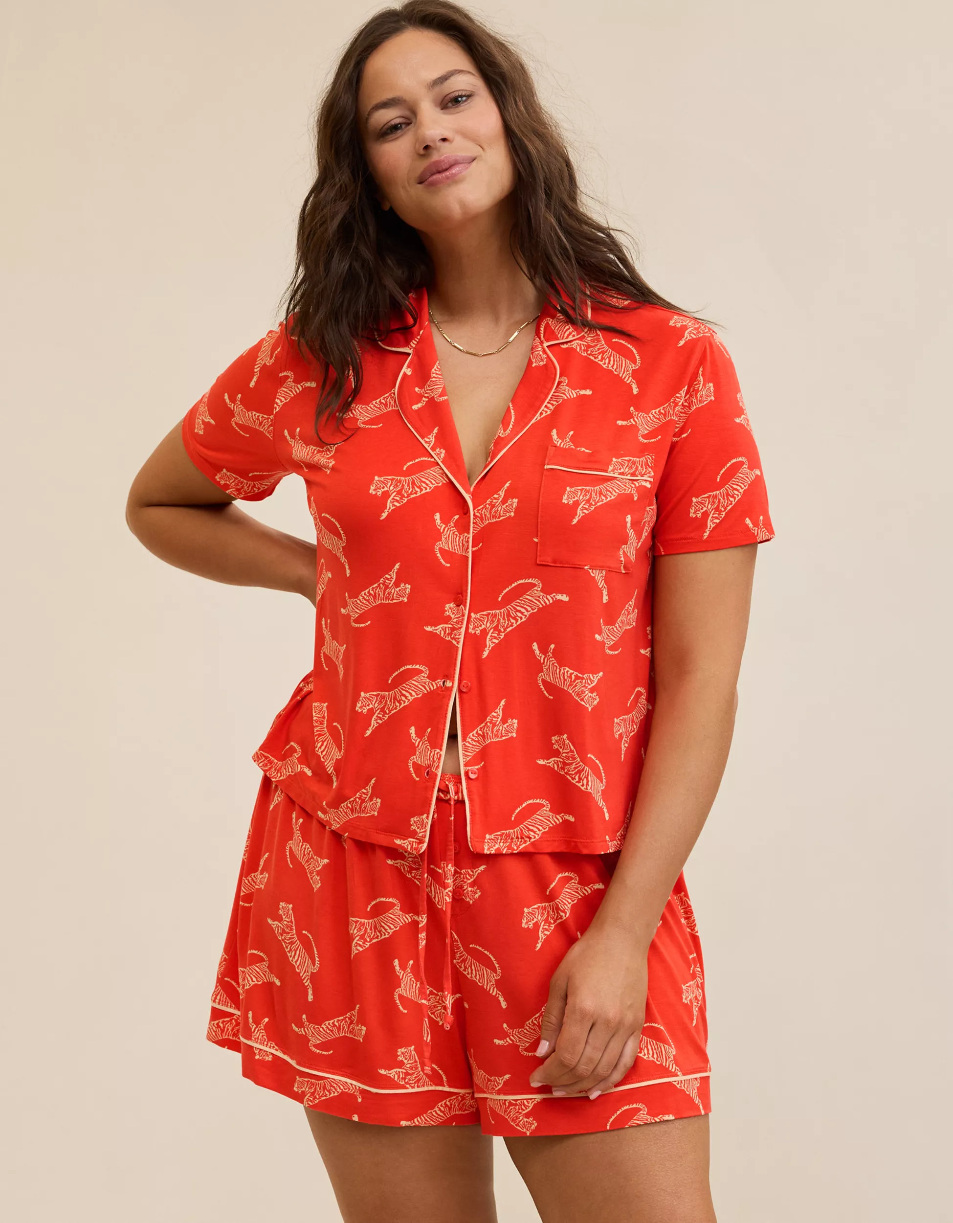 Aerie Real Soft® Short Sleeve Pajama Shirt | Aerie
