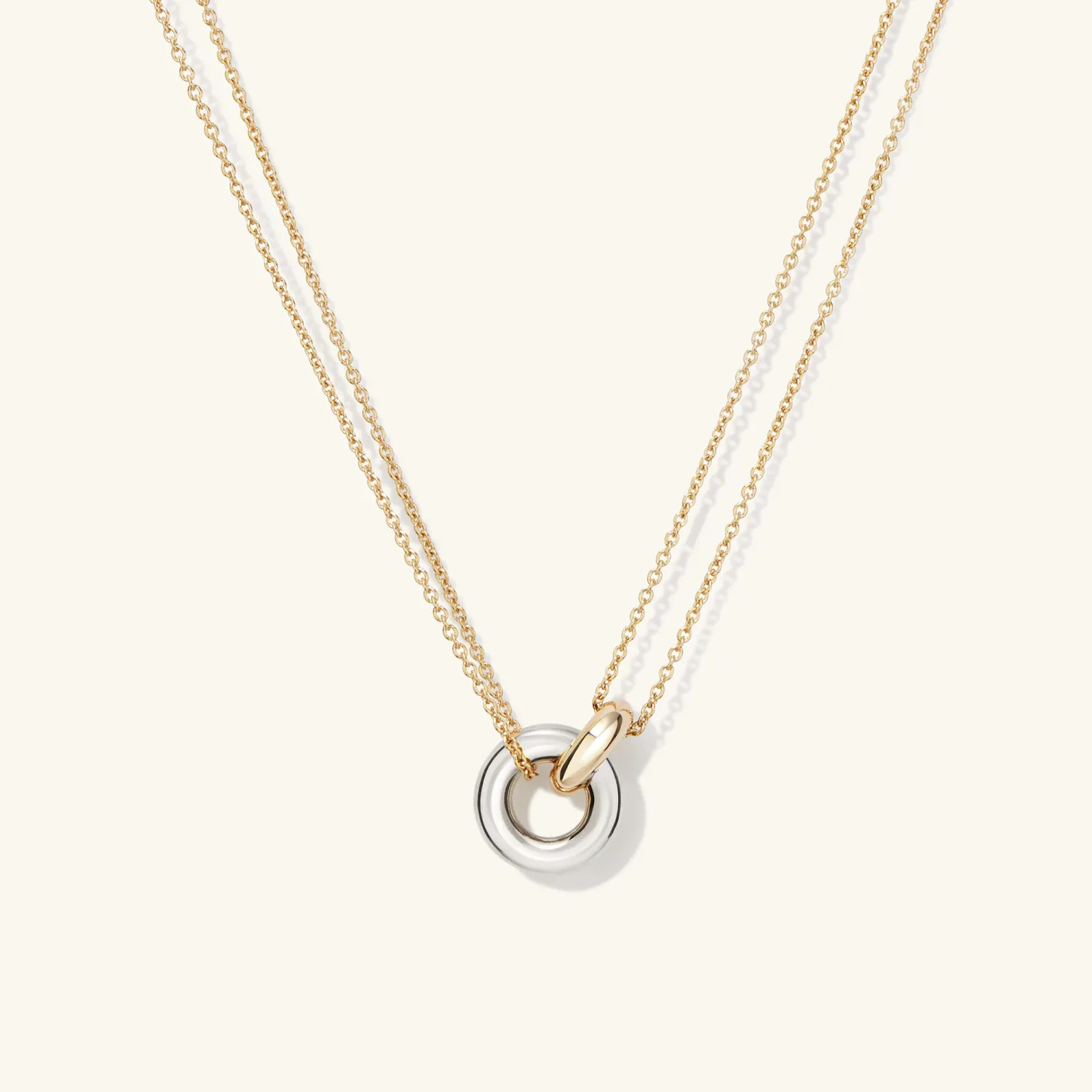 Linked Two-Tone Necklace | Mejuri Fine Crew