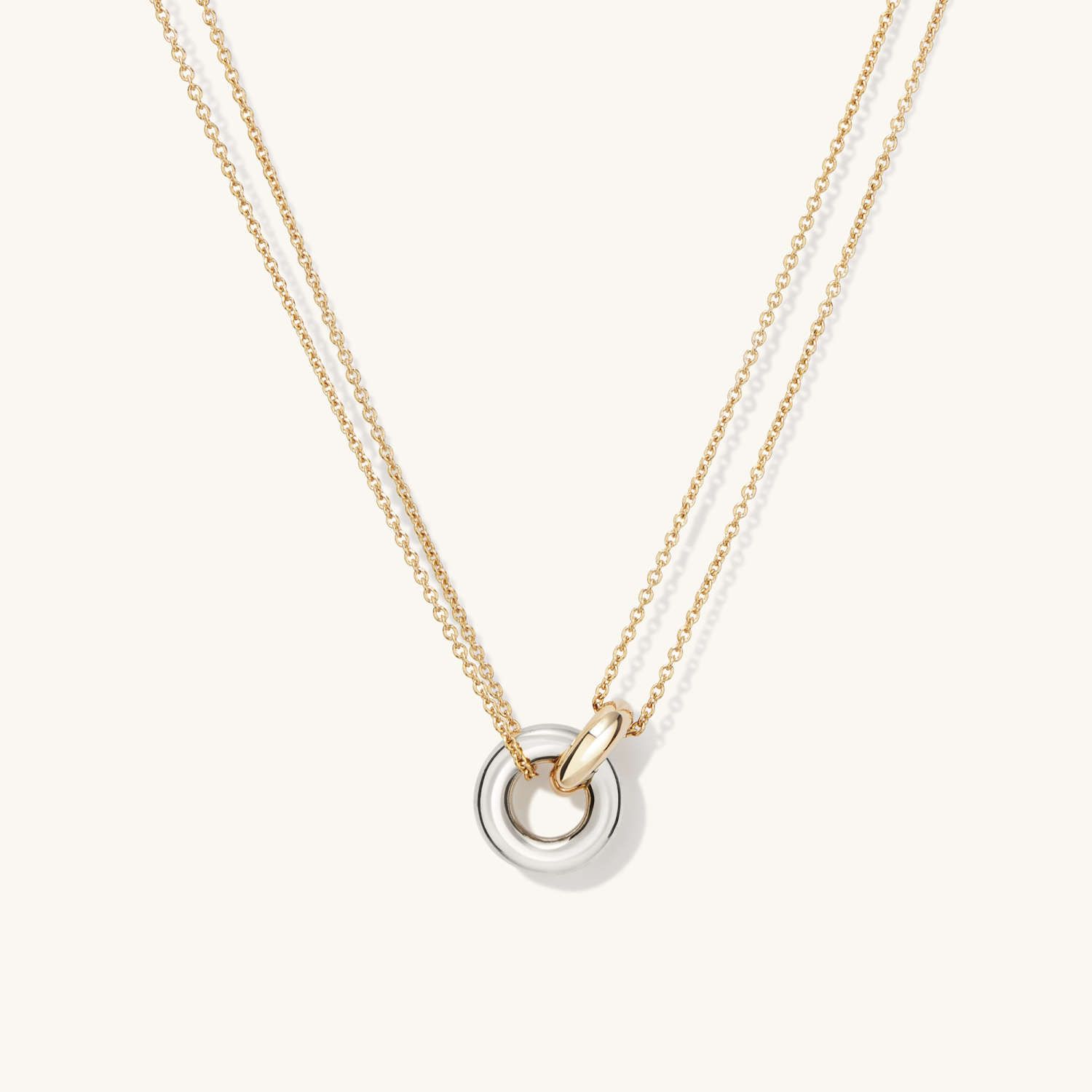 Linked Two-Tone Necklace | Mejuri Fine Crew