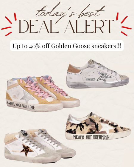 Up to 40% off Golden Goose sneakers! 

#LTKshoecrush #LTKsalealert #LTKfindsunder100