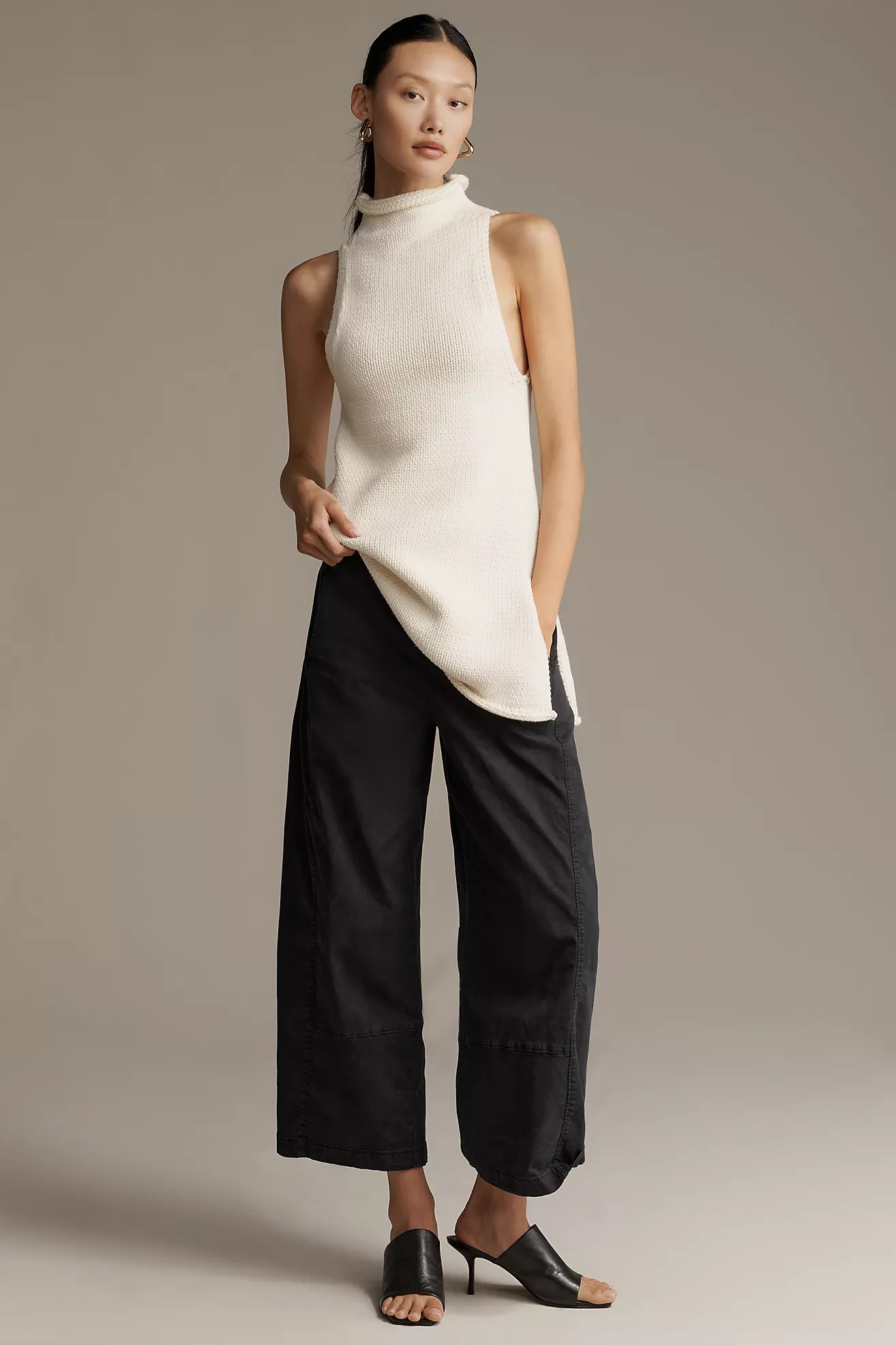 The Izzie Relaxed Pull-On Barrel Pants by Pilcro: Twill Edition | Anthropologie (US)