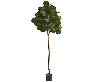 7' Fiddle Leaf Fig Artificial Tree by Nearly Na tural | QVC