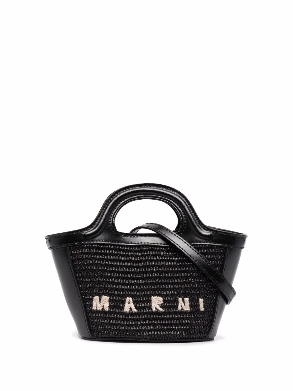 Marni Micro Tropicalia Tote Bag | Black | FARFETCH | Farfetch Global