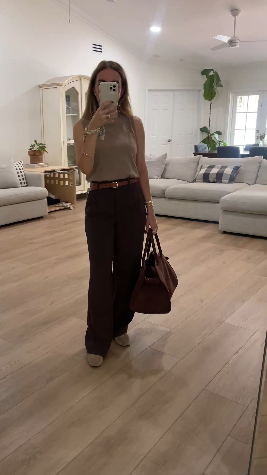 Fall workwear ! Mocha trousers, suede flats, monochromatic , fall look 

#LTKSeasonal #LTKWorkwear #LTKPetite
