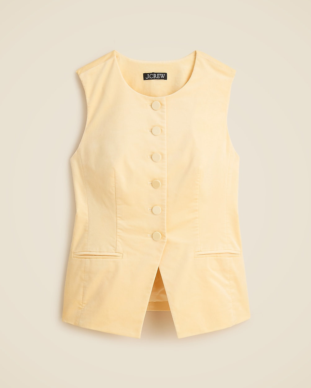 Essential cutaway vest top in velvet | J. Crew US