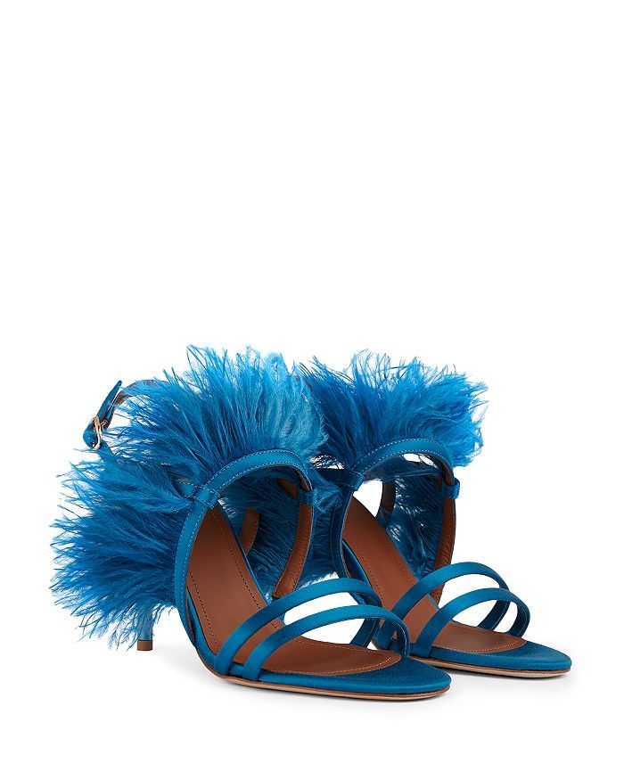 Malone Souliers Women's Sonia Feather Trim Satin High Heel Sandals  Back to Results -  Shoes - Bl... | Bloomingdale's (US)