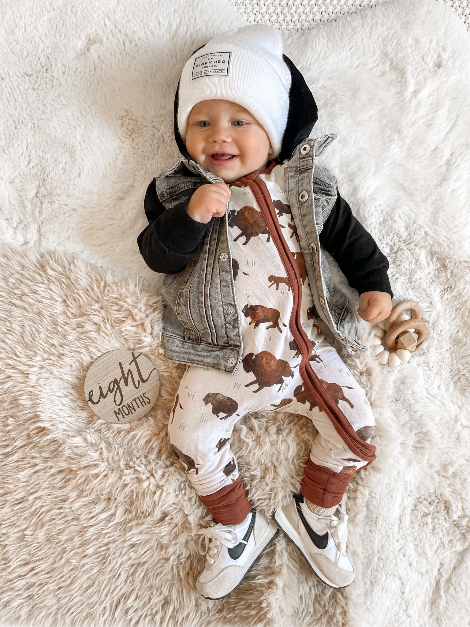 What’s cuter than a baby and cows?! A baby in footie bison pajamas from Altar’d State!

#LTKunder50 #LTKbaby #LTKstyletip