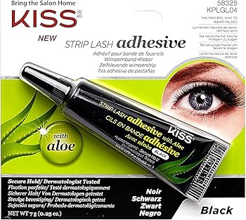 KISS Black Strip Lash Adhesive with Aloe, Dermatologist Tested, Formaldehyde Free, Non-Irritant, ... | Amazon (US)