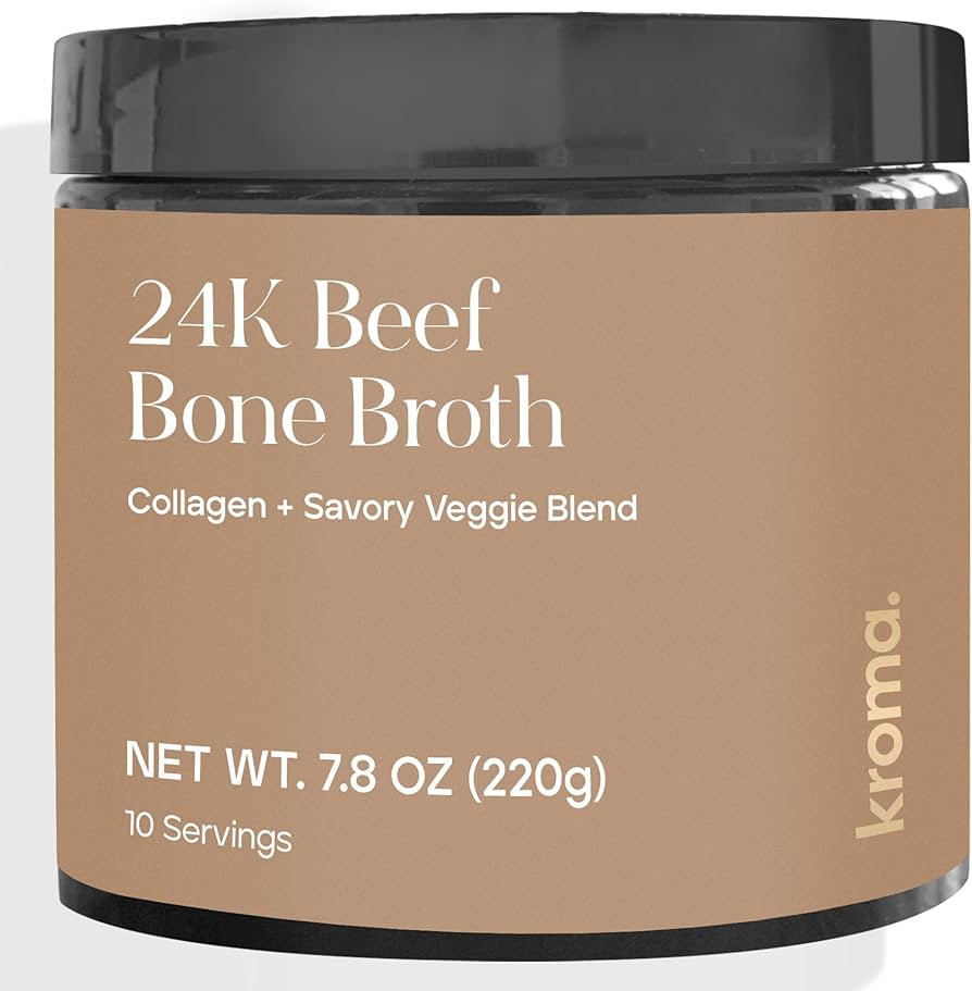Kroma Premium Grass Fed Beef Bone Broth, Dairy & Gluten Free Powder Mix with Collagen, Protein, T... | Amazon (US)