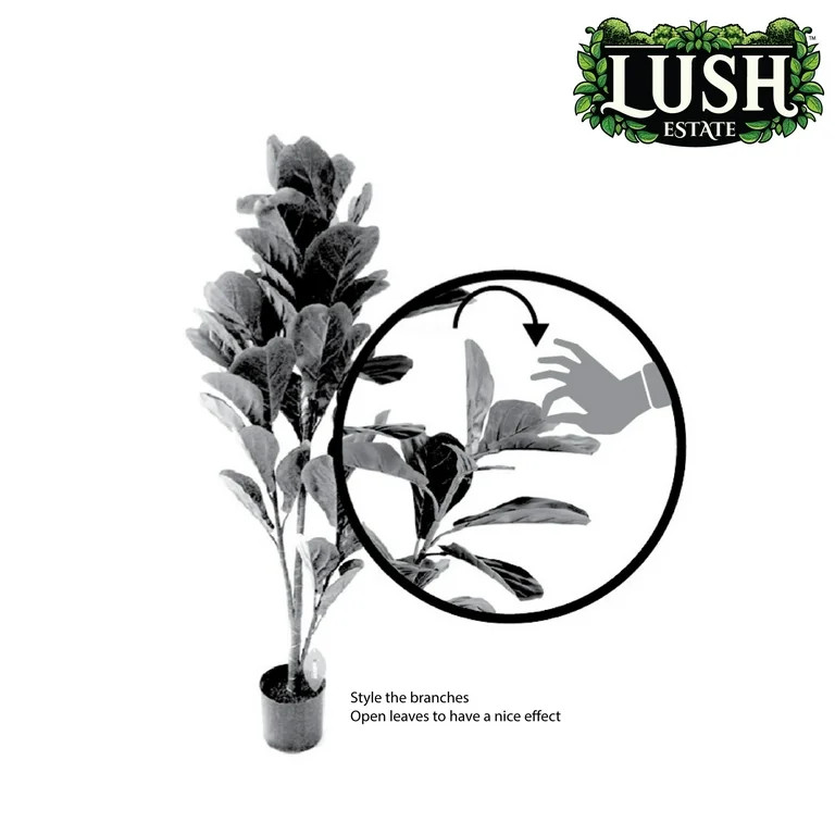 LUSH Estate™ fiddle leaf tree - Lifelike artificial indoor and outdoor house plant - UV resista... | Walmart (US)