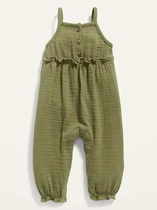 Sleeveless Button-Front Jumpsuit for Baby | Old Navy (US)