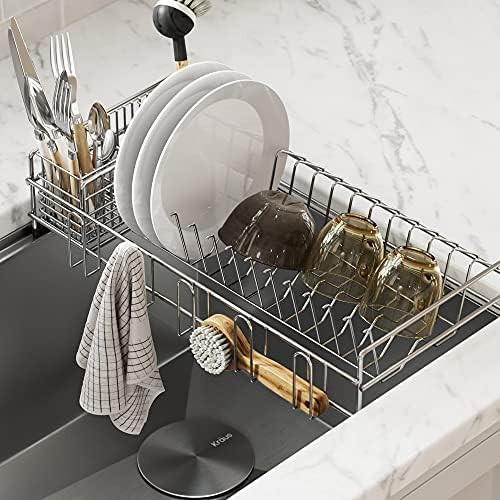 Kraus KDR-3 Kore Kitchen Sink Dish Drying Rack Drainer and Utensil Holder, 17 inch | Amazon (US)