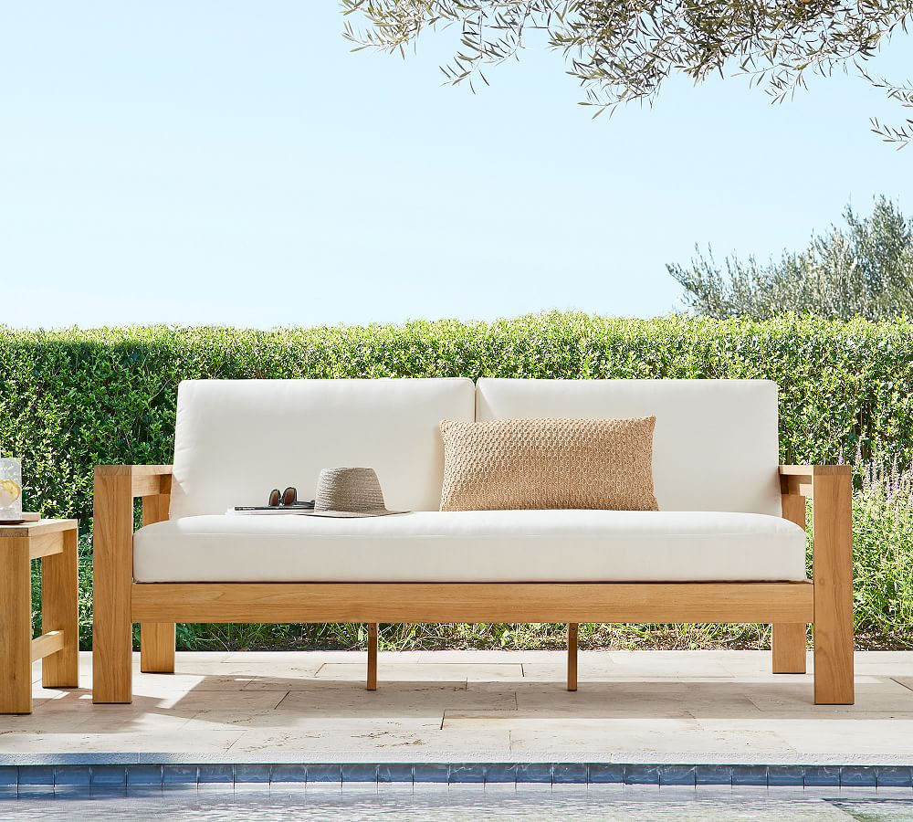 Malibu FSC® Teak Outdoor Sofa | Pottery Barn (US)