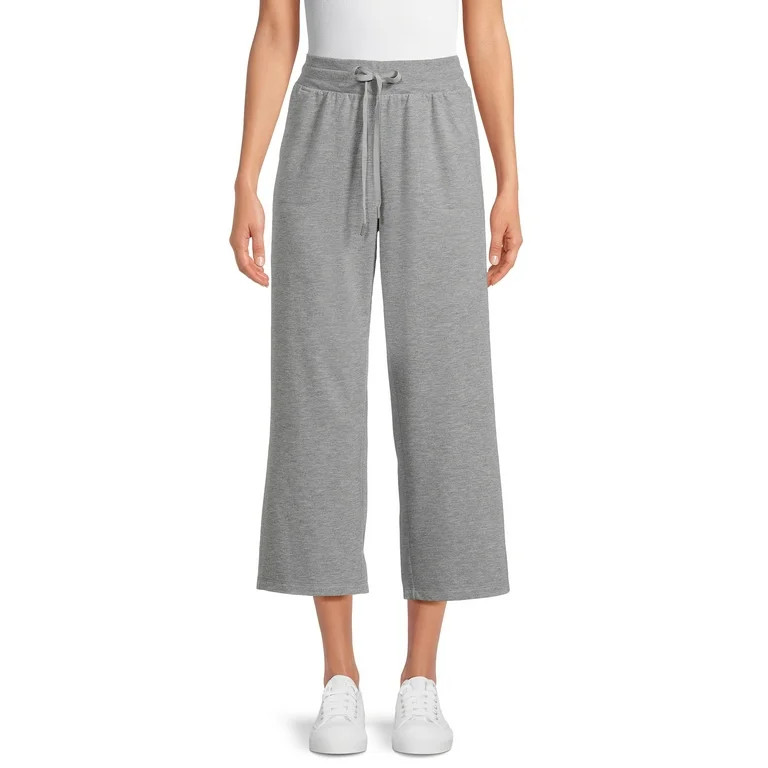 Athletic Works Women's Wide Leg Cropped Pants, Sizes XS-XXXL - Walmart.com | Walmart (US)