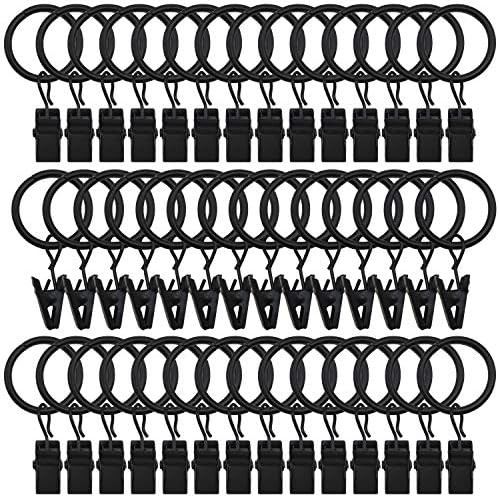 42 Pack Curtain Rings with Clips Decorative Drapery Rustproof Vintage Compatible with up to 5/8 i... | Amazon (US)