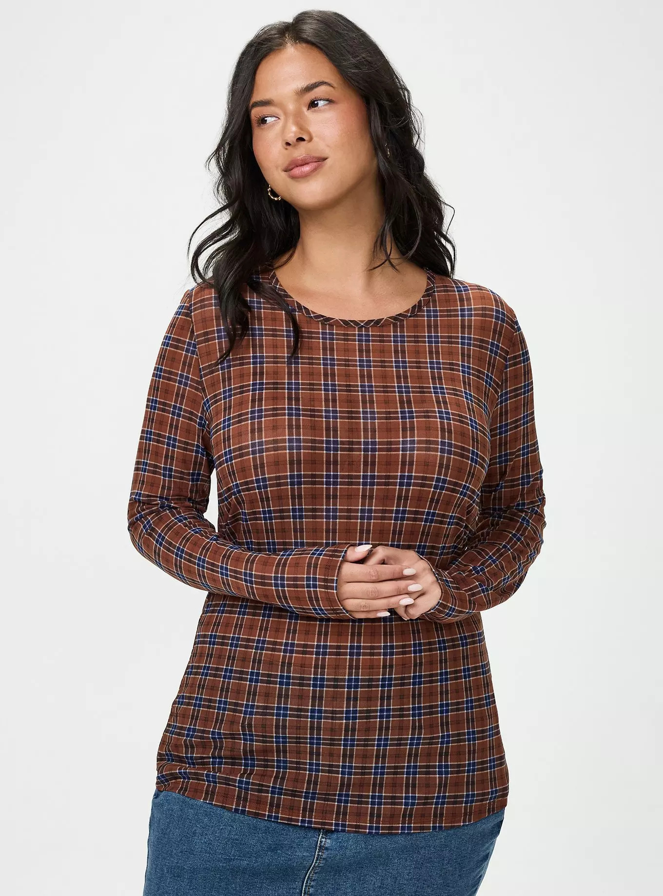 Mesh Crew Long Sleeve Top | Torrid (US & Canada)