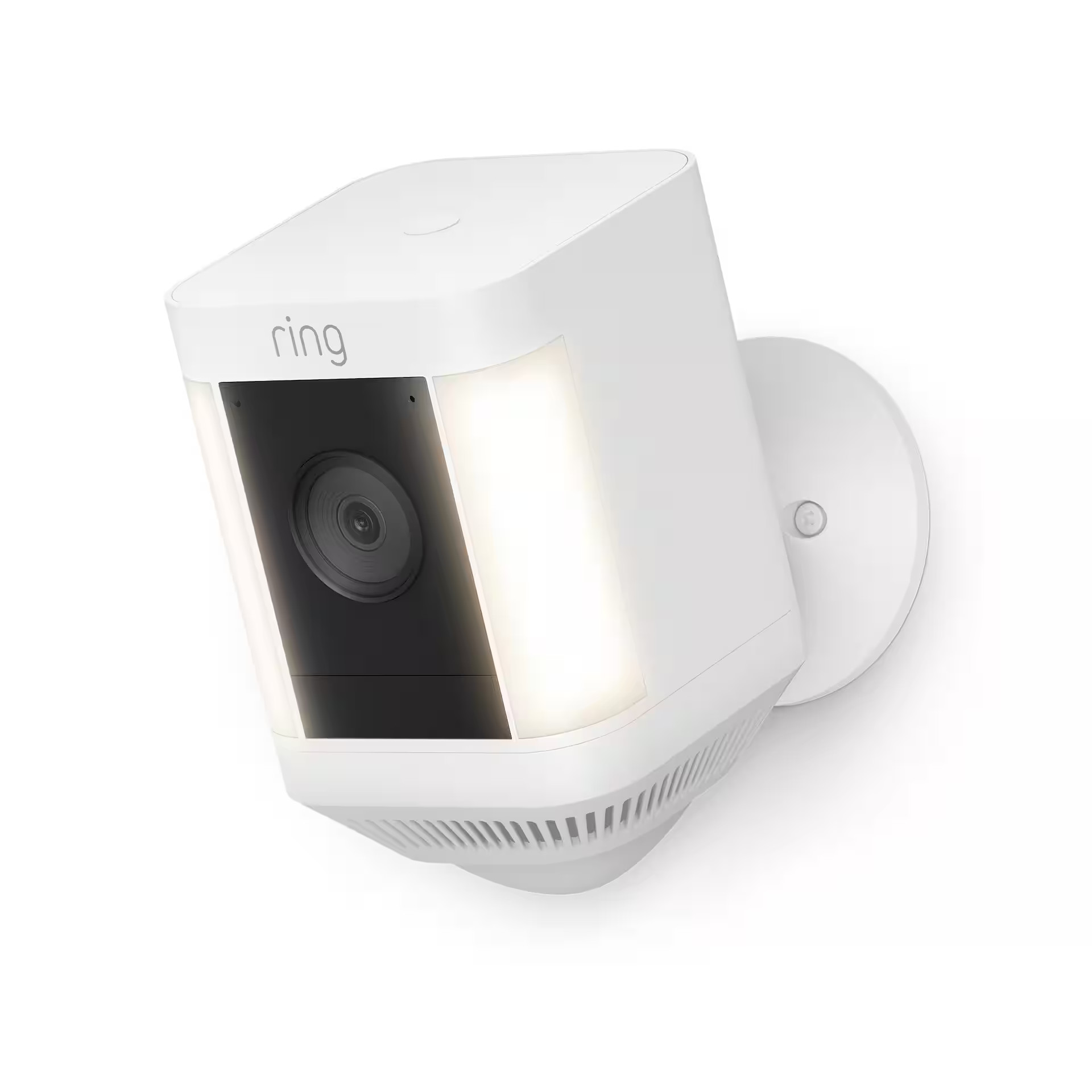 Ring Spotlight Cam Plus Outdoor/Indoor Wireless 1080p Battery Surveillance Camera White B09JZ5BG2... | Best Buy U.S.