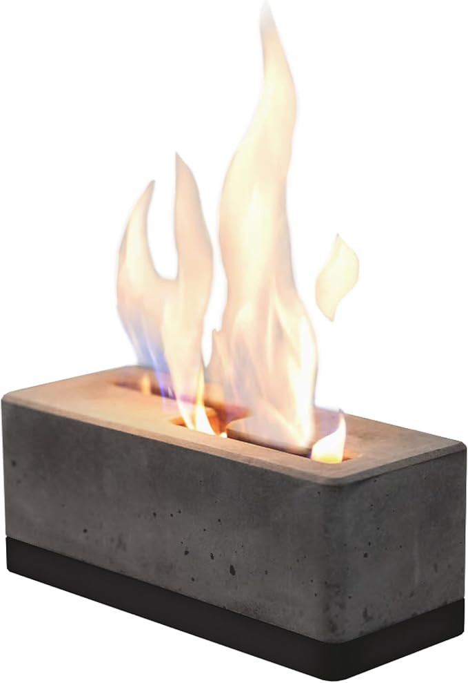 FLIKR Fire XL Personal Concrete Fireplace – Tabletop Smokeless Fire Pit with Fire Pit Snuffer L... | Amazon (US)