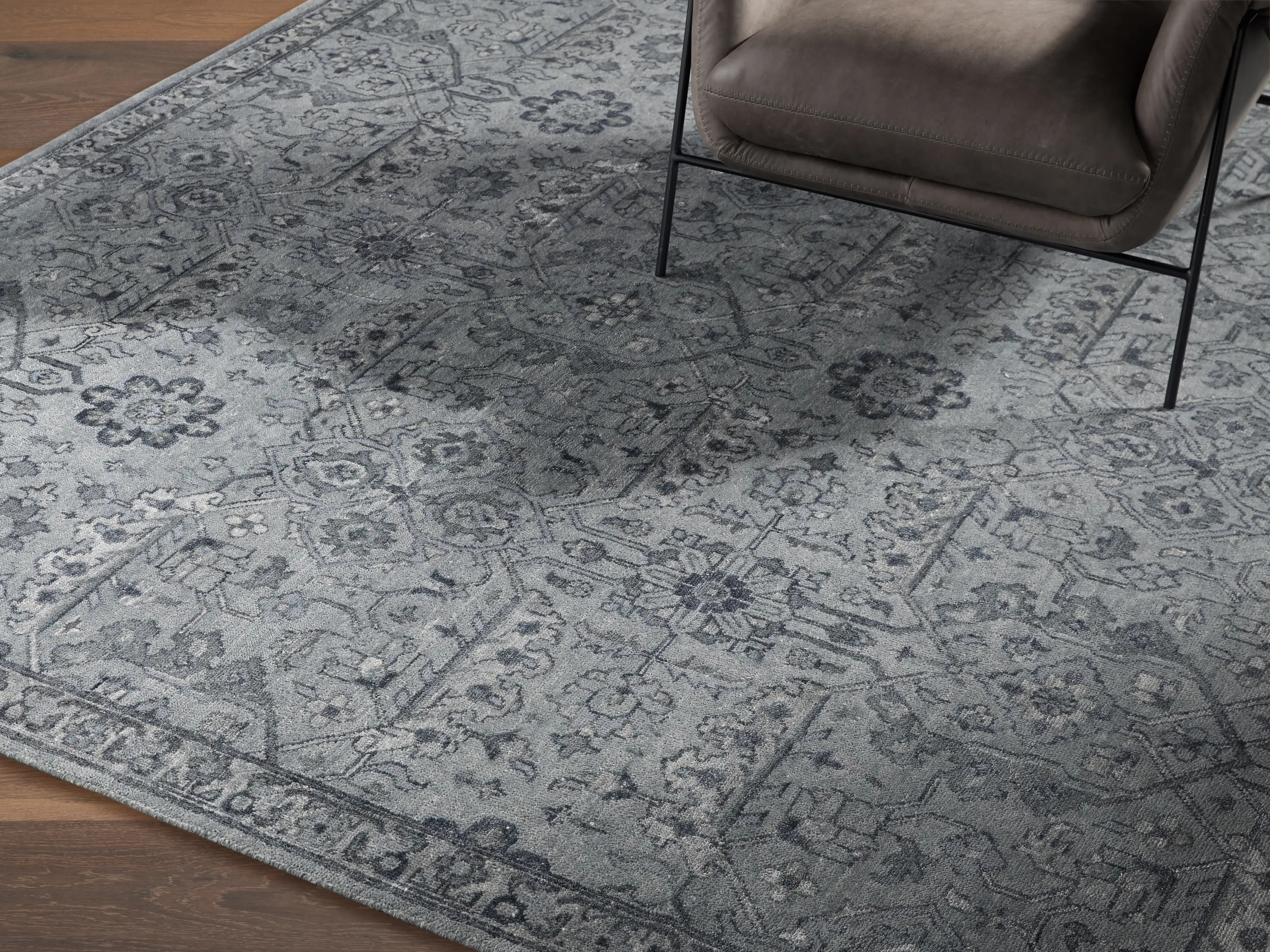 Sienna Hand-Knotted Rug in Charcoal | Arhaus