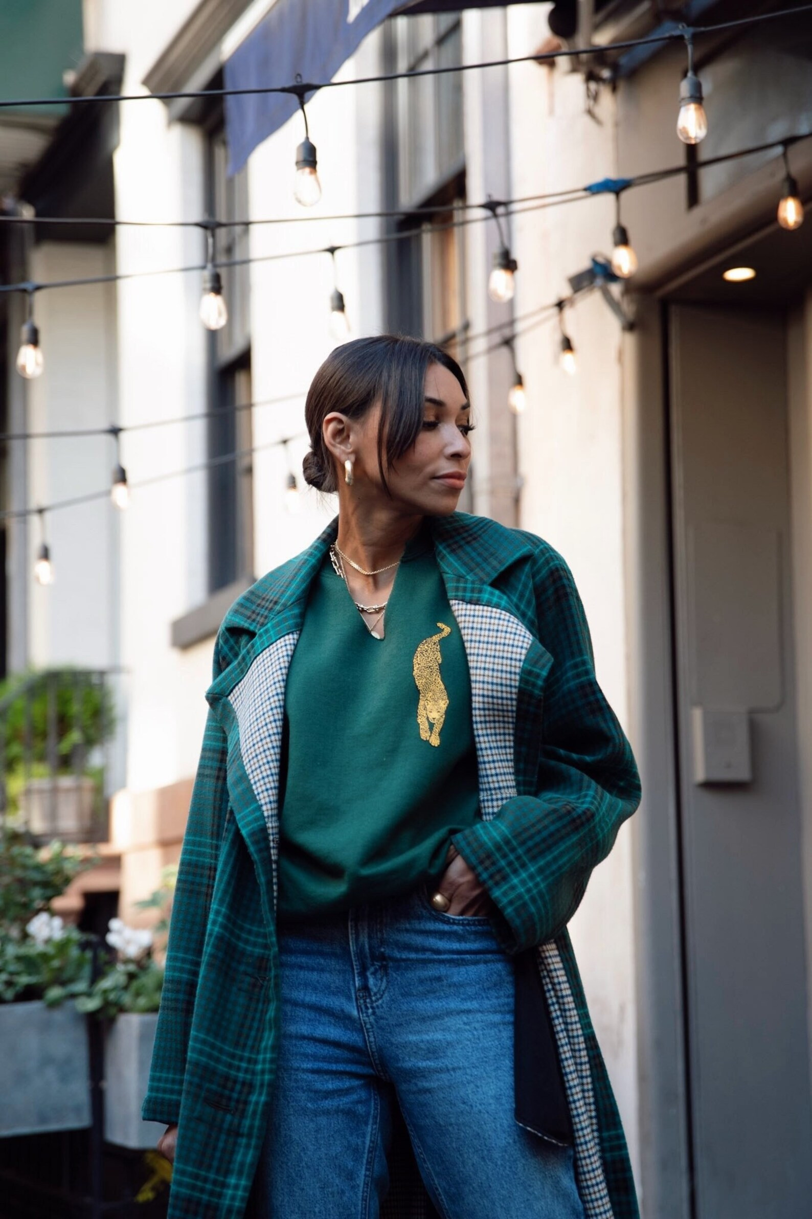 Love Fashion & Friends Cheetah Graphic Sweatshirt on Forest Green | Etsy (US)