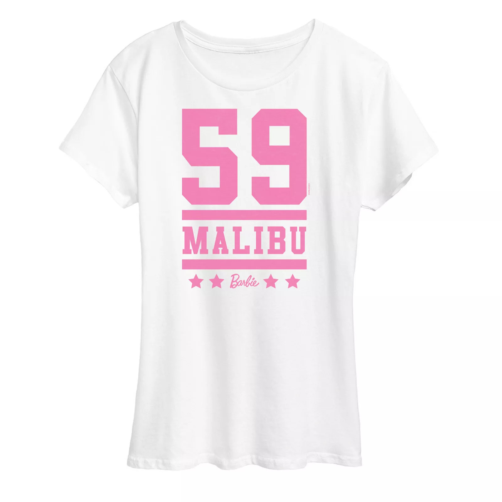 Women's Barbie® 59 Malibu Barbie Graphic Tee, Size: Small, White | Kohl's