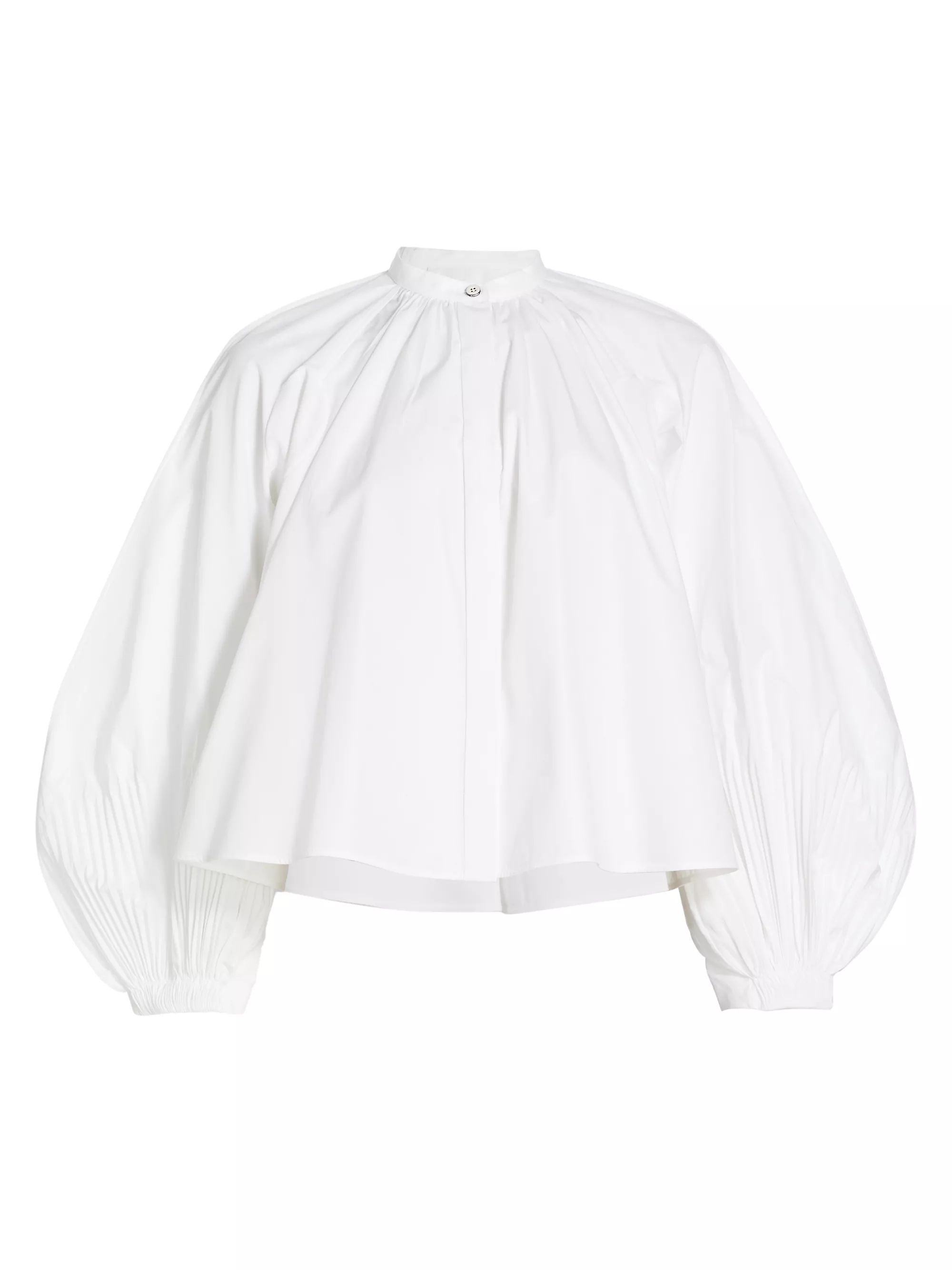 Poplin Puff-Sleeve Shirt | Saks Fifth Avenue