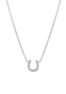 Lauren Ralph Lauren Sterling Silver Horseshoe Pendant Necklace | Belk