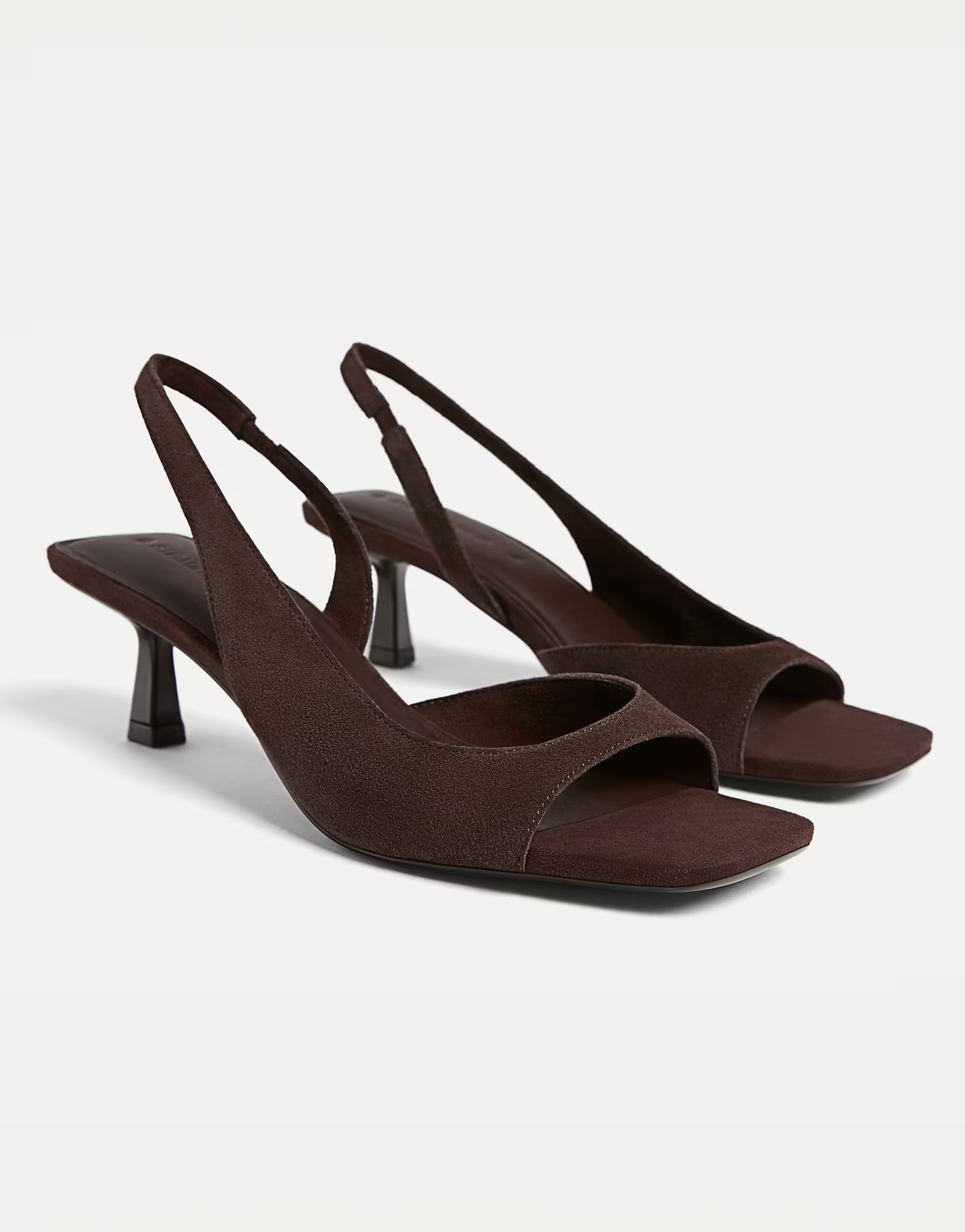 Stradivarius leather heeled sandals in brown | ASOS | ASOS (Global)