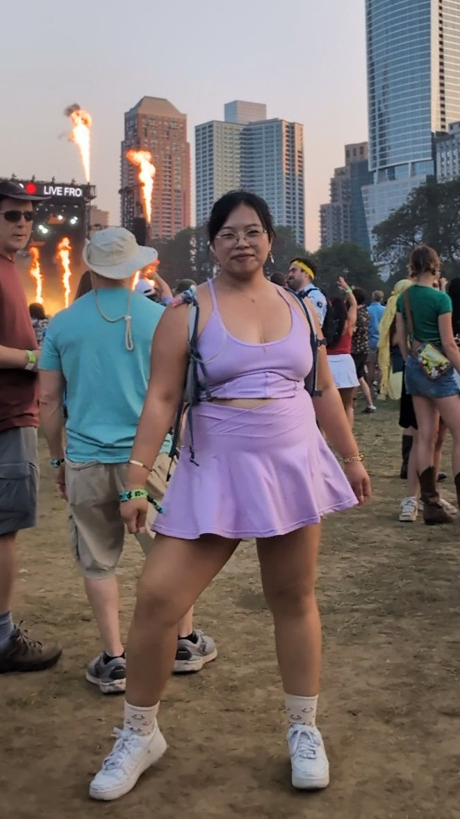 Lollapalooza day 1 outfit - looking cute and the skorts helped me navigate the day. Wearing size XL

#LTKActive #LTKPetite #LTKParties