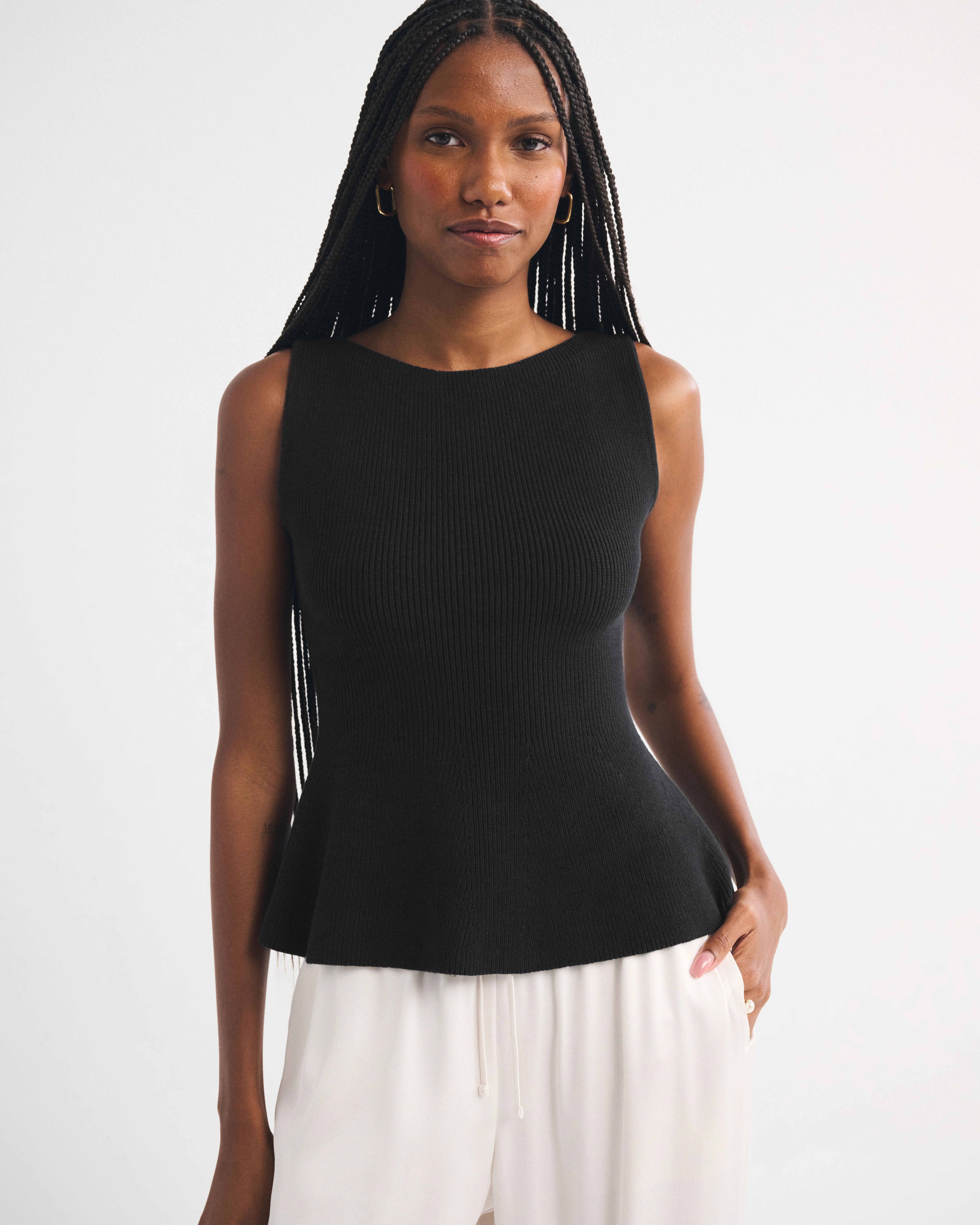 Peplum Sweater Tank | Abercrombie & Fitch (US)