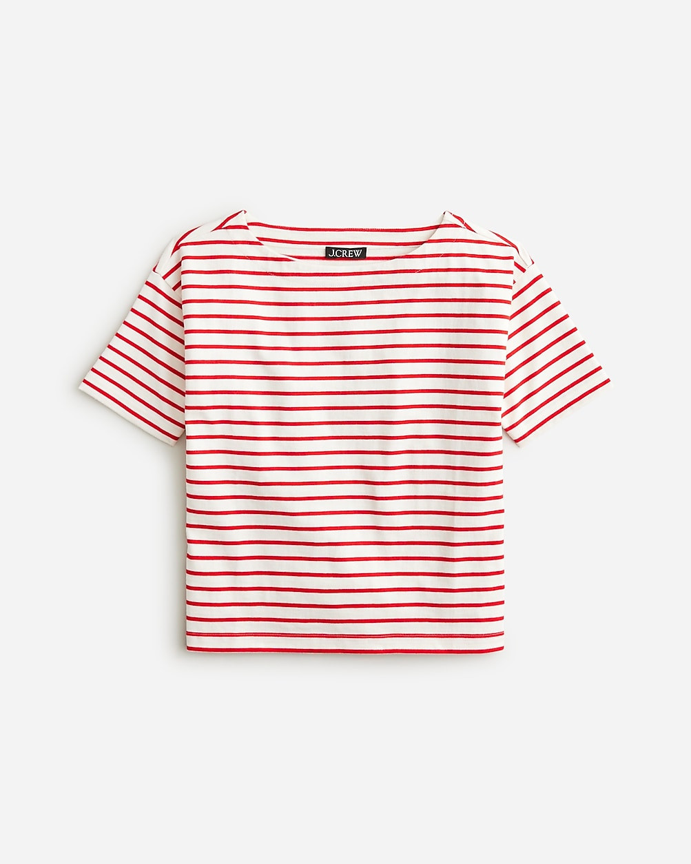 Mariner cloth boatneck short-sleeve T-shirt in stripe | J. Crew US