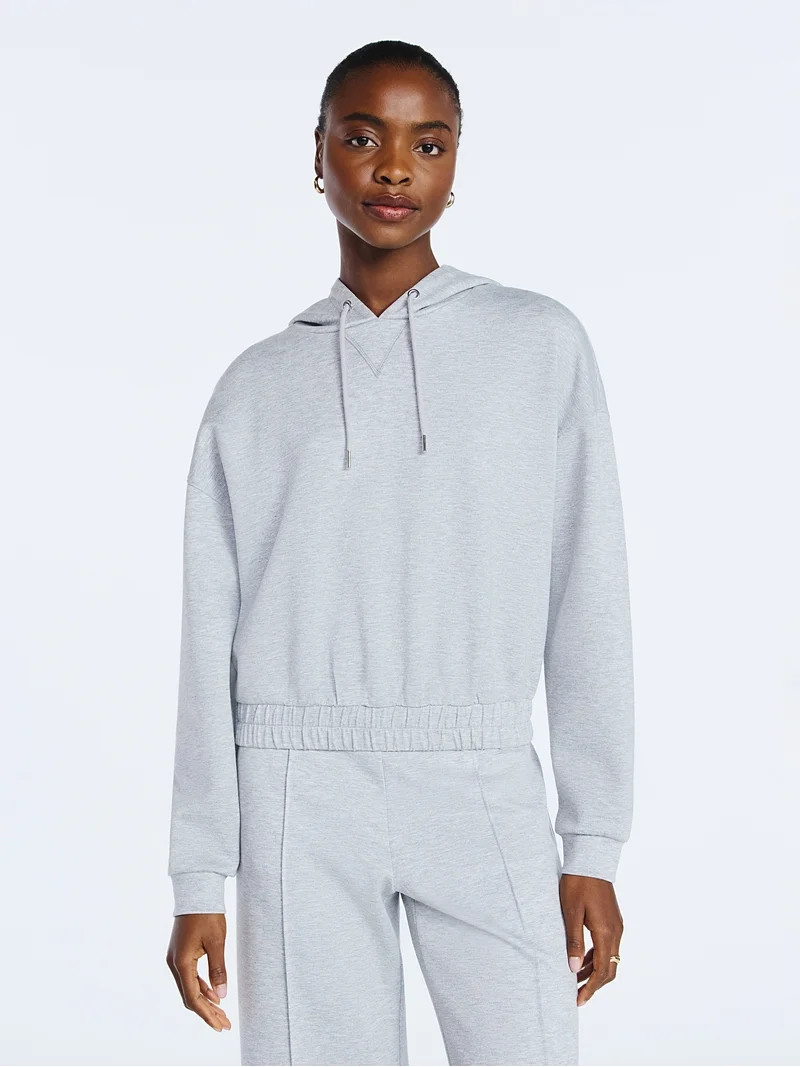 Scoop Women's and Women's Plus New Scubaknit Pullover Hoodie, Sizes XS-4X | Walmart (US)
