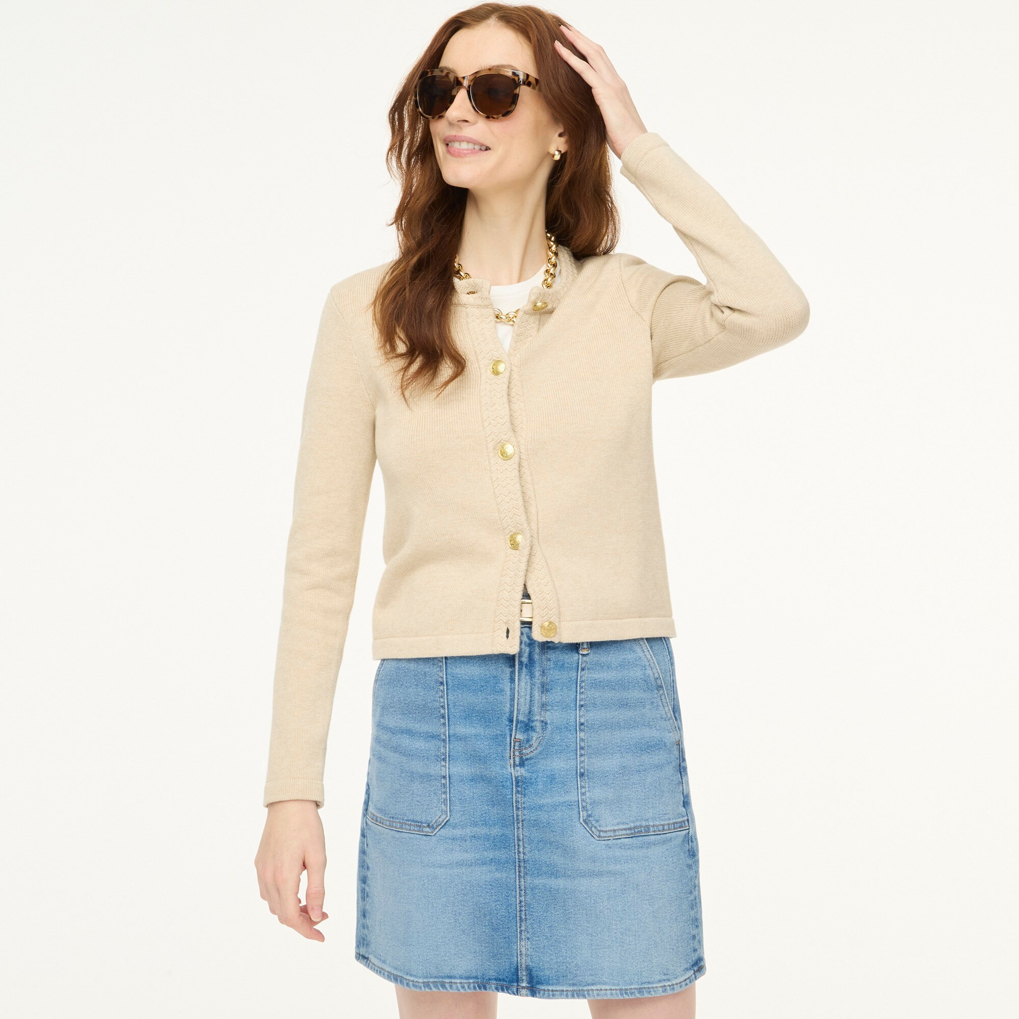 Cotton cardigan sweater lady jacket | J.Crew Factory