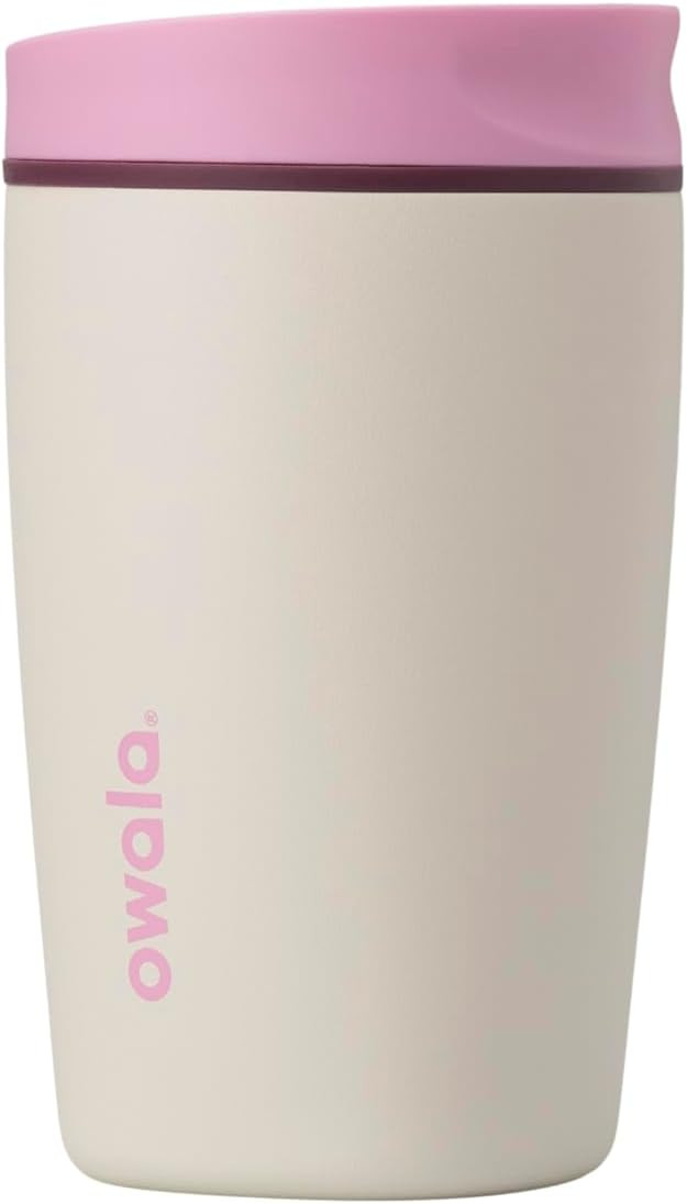 Owala SmoothSip Slider Insulated Stainless Steel Coffee Tumbler, Reusable Iced Coffee Cup, Hot Co... | Amazon (US)