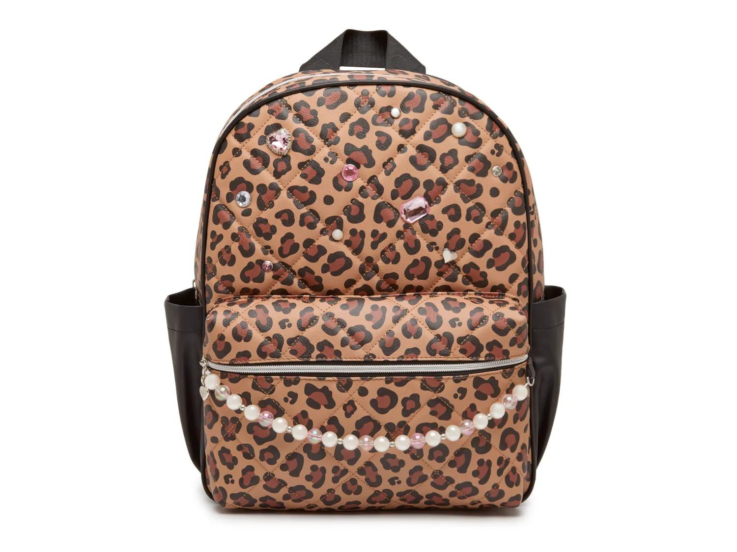 OMG Accessories Leopard Pearl Backpack | Girl's | Leopard Print | Size One Size | Handbags | DSW