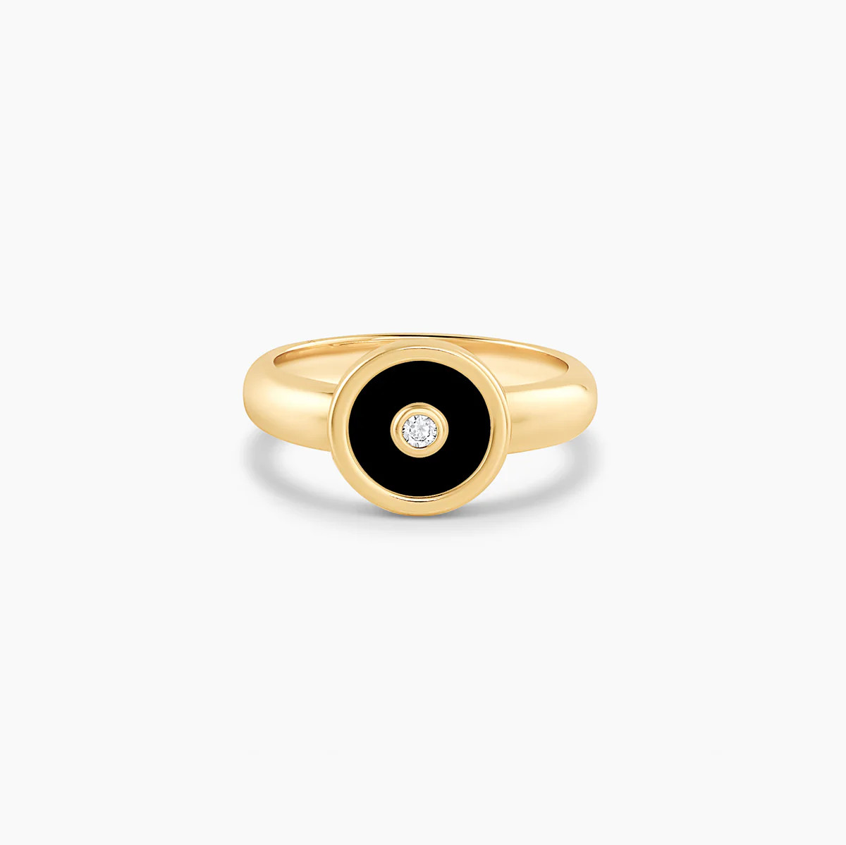 Balia Black Enamel Ring | THATCH