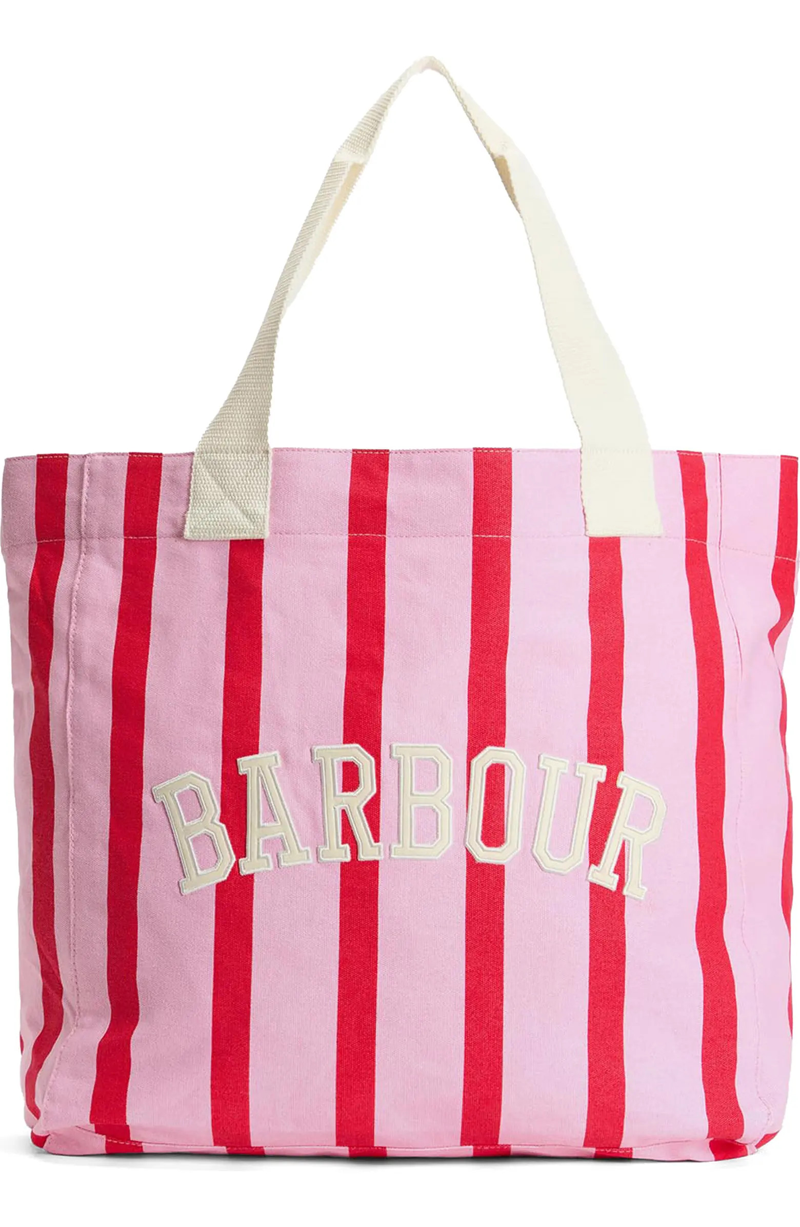 Emily Stripe Cotton Canvas ToteBarbour | Nordstrom