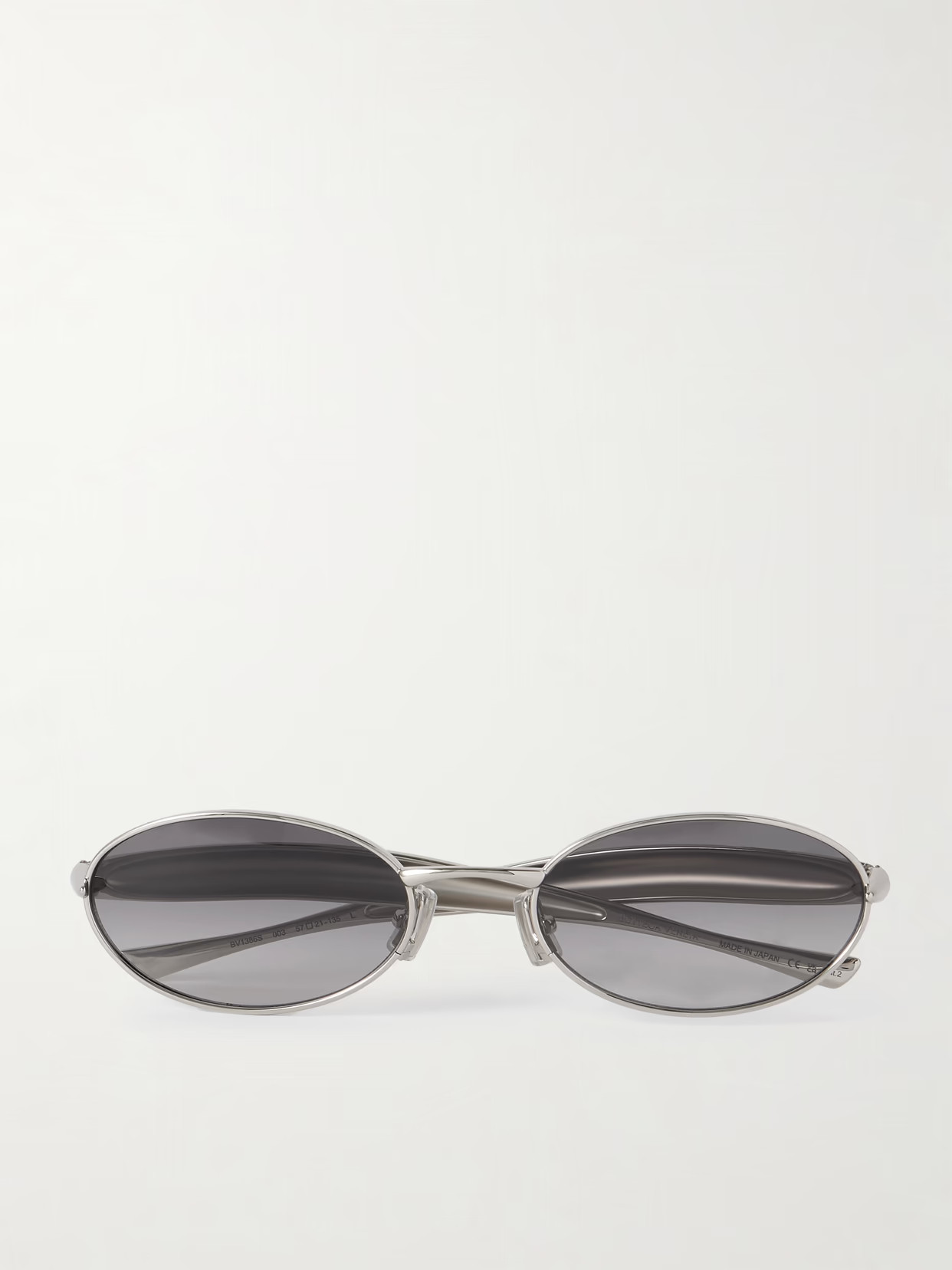 BOTTEGA VENETA EYEWEAR - Sardine Oval-frame Silver-tone Sunglasses - One size | NET-A-PORTER (UK & EU)