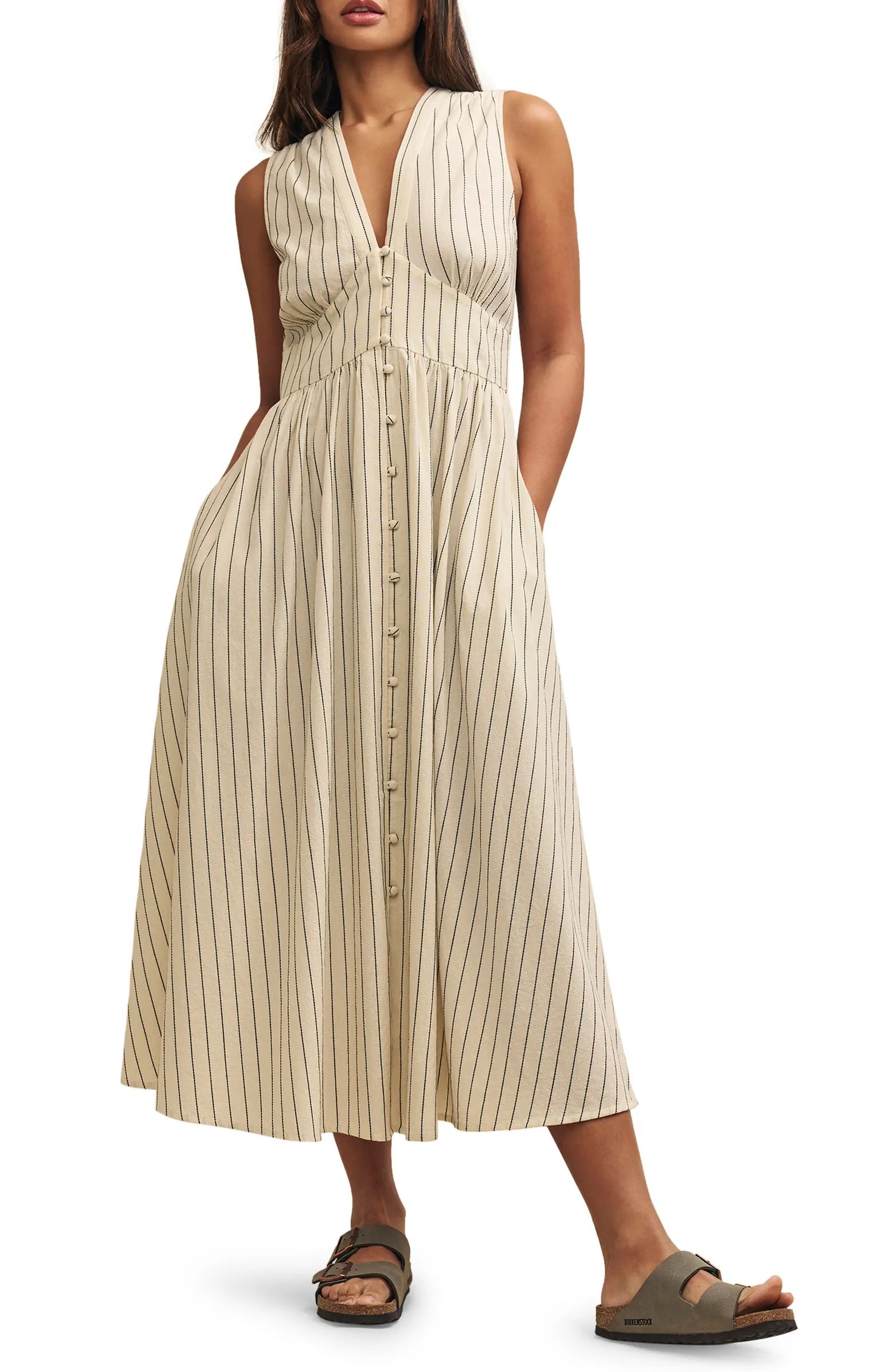 Nobody's Child Starlight Stripe Sleeveless Organic Cotton Maxi Dress | Nordstrom | Nordstrom