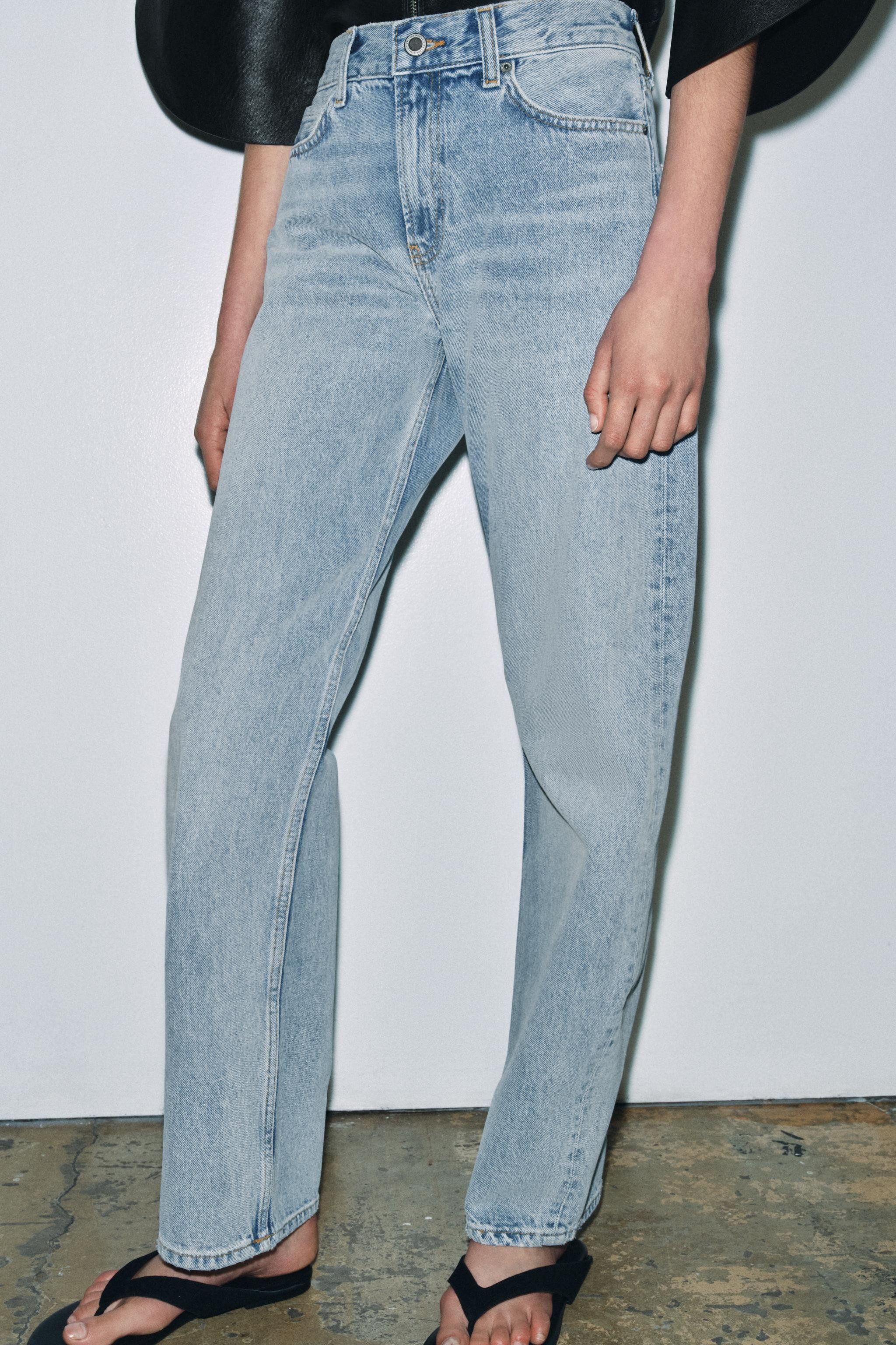 ZW COLLECTION LOW-RISE STRAIGHT JEANS | Zara US