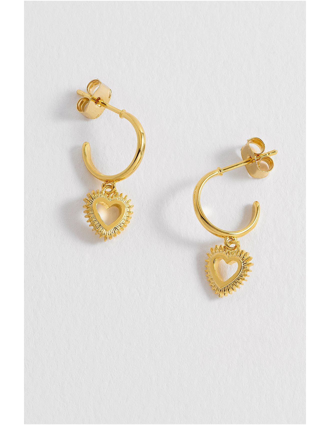 Plain Heartburst Hoop Earrings | David Jones (Australia & New Zealand)