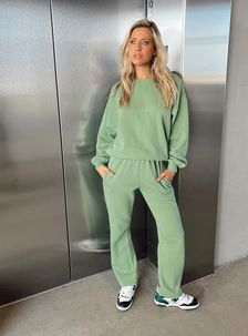 Arya Straight Leg Track Pants Green | Princess Polly US