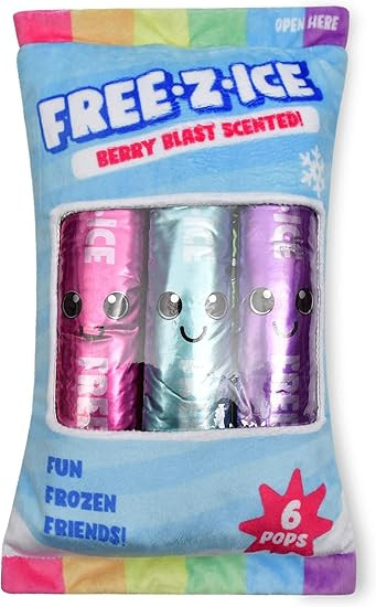 iscream Play with Your Food! Freeze-Z-Ice Pops Strawberry Scented Fleece Play Pillow Set with Emb... | Amazon (US)