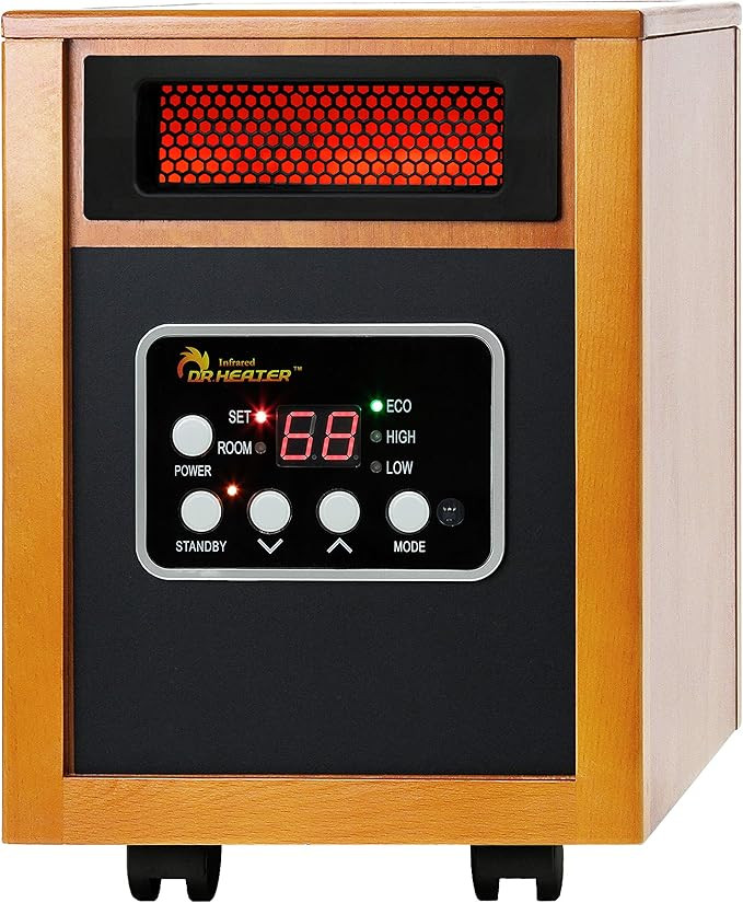 Dr Infrared Heater Portable Space Heater, Original, 1500-Watt, Cherry (Pack of 1) | Amazon (US)