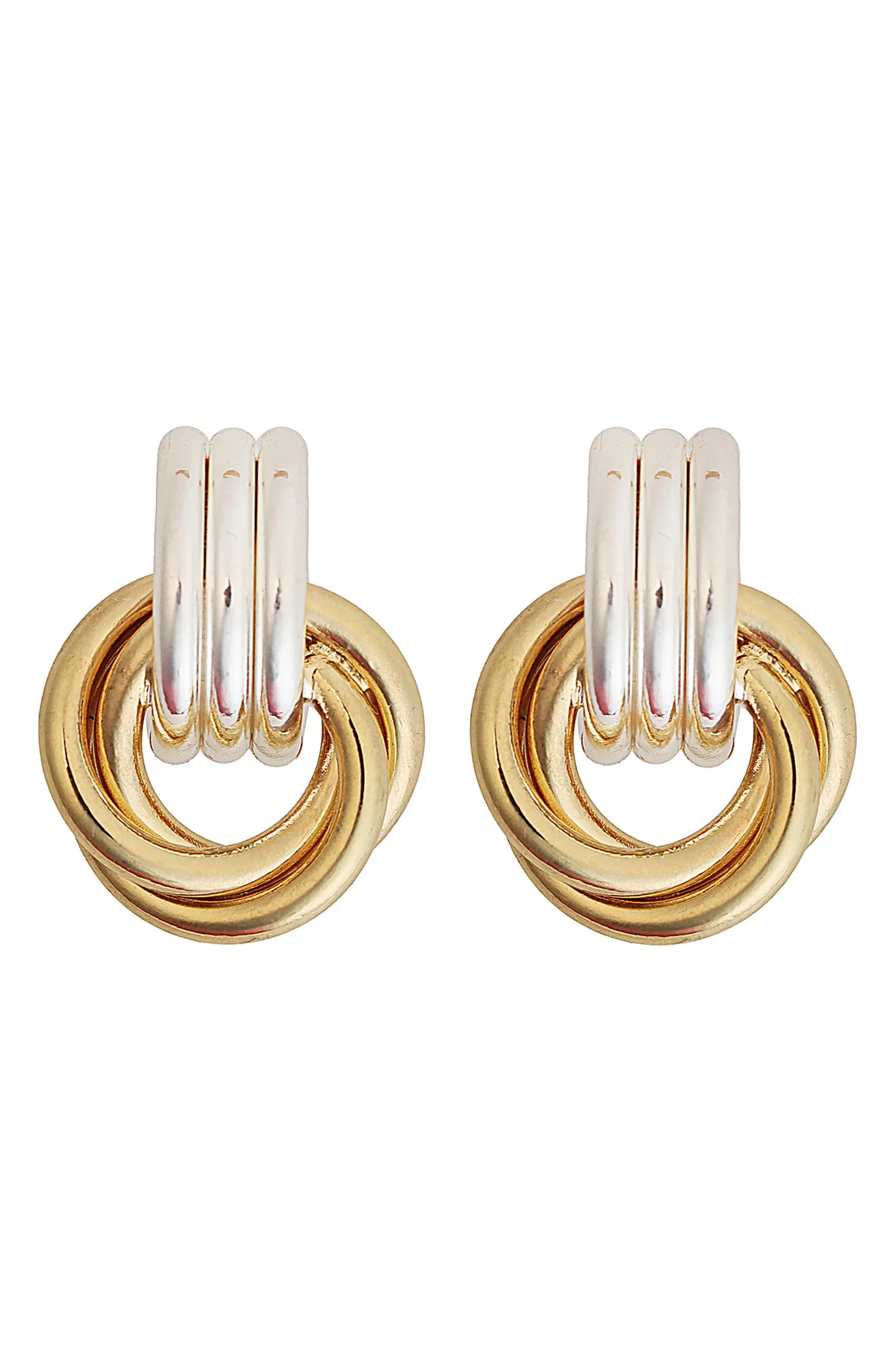 Panacea 2-Tone Dorr Knocker Drop Earrings | Nordstrom | Nordstrom