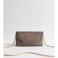 Gold Croc Effect Chain Clutch Bag New Look | New Look (UK)